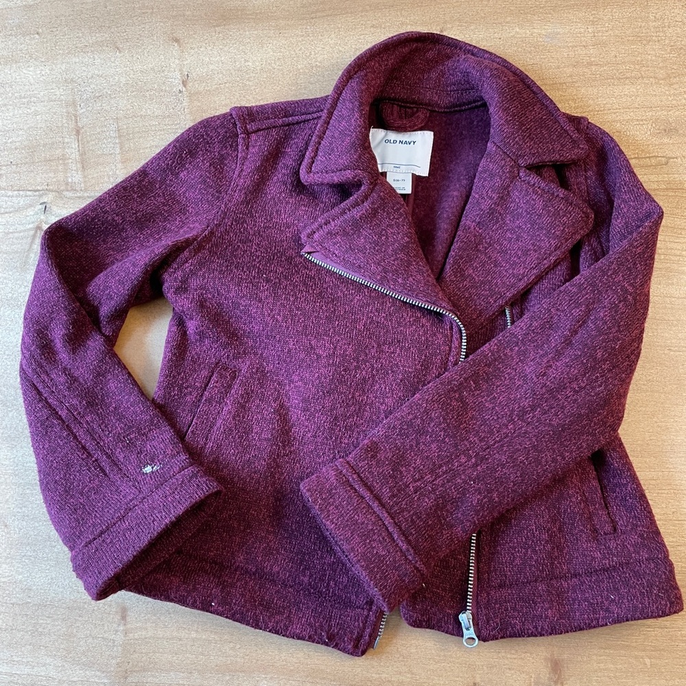 Girls Old Navy maroon jacket size 6-7